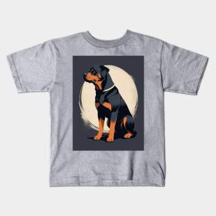 Rottweiler Dog 3 - Japanese Old Vintage Kids T-Shirt